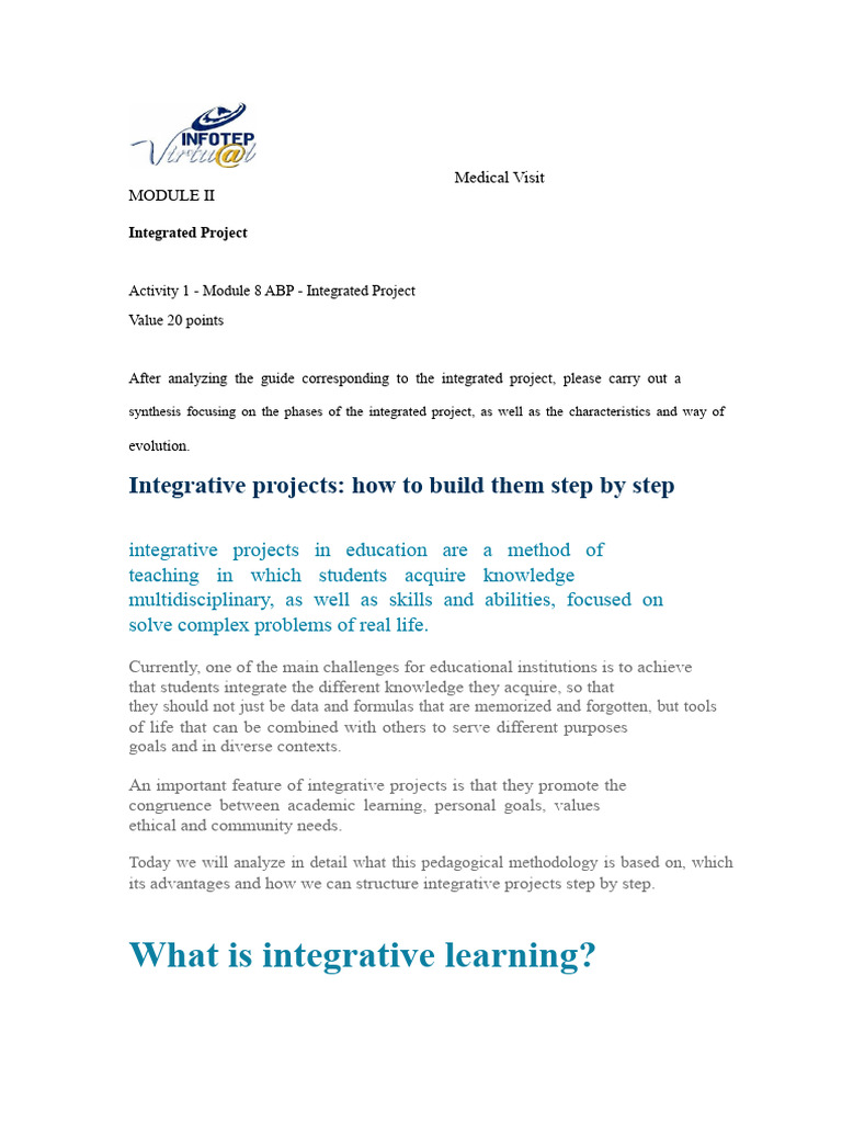 Integrative Projects in Education Guide | PDF | Knowledge | Learning