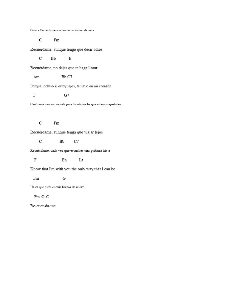 Recuerdame Coco | PDF
