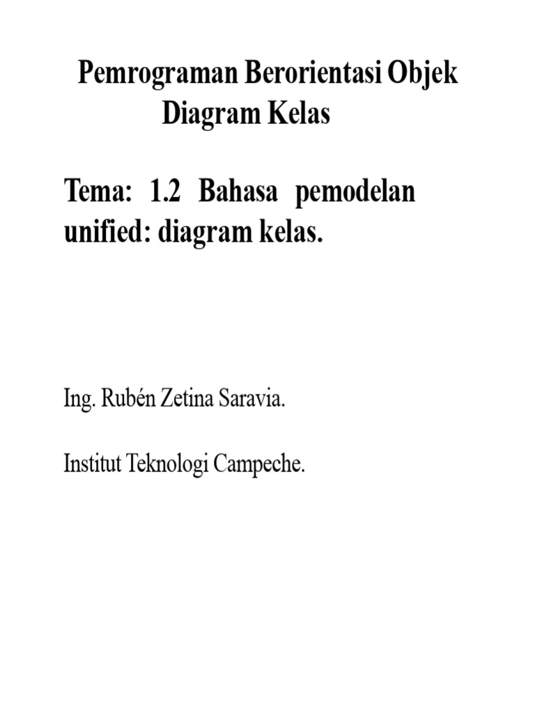 Diagram Kelas dalam Pemrograman OOP | PDF