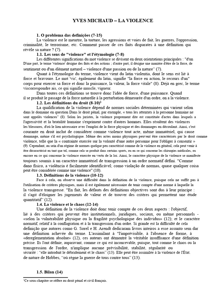 Comprendre la violence : définitions et enjeux | PDF | La violence | Crimes