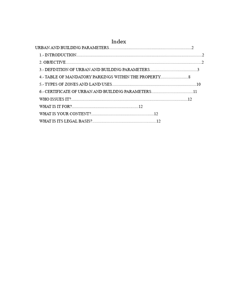 Urban and Building Parameters Overview | PDF | Zoning | Engineering ...