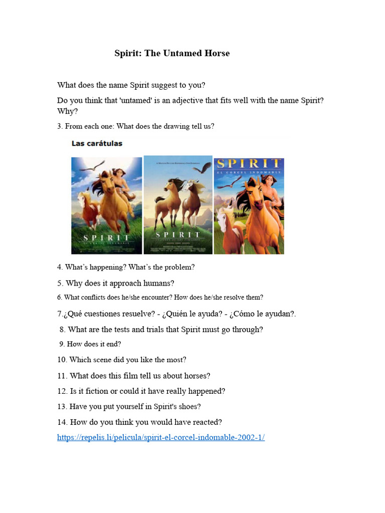 Analyzing Spirit: The Untamed Horse | PDF