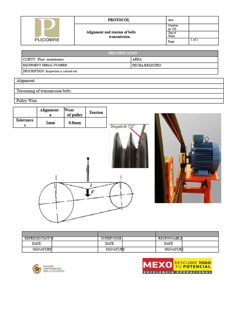 Transmission Belt Inspection Protocol | PDF