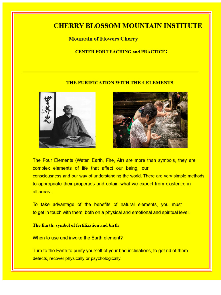 The Purification With The Elements | PDF | Rituals | Water