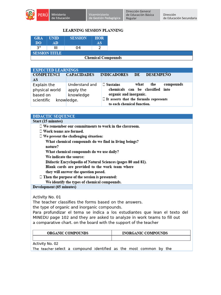 SESSION Third Cta | PDF | Chemical Substances | Learning