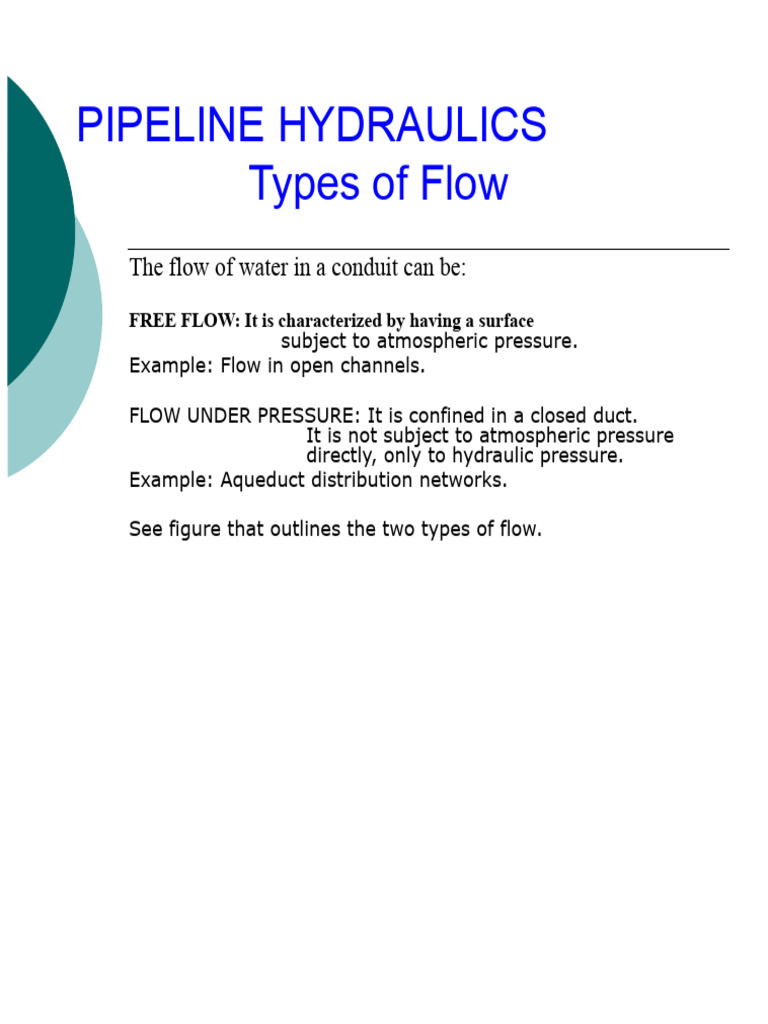 Pipeline Hydraulics: Types of Flow Explained | PDF | Fluid Dynamics ...