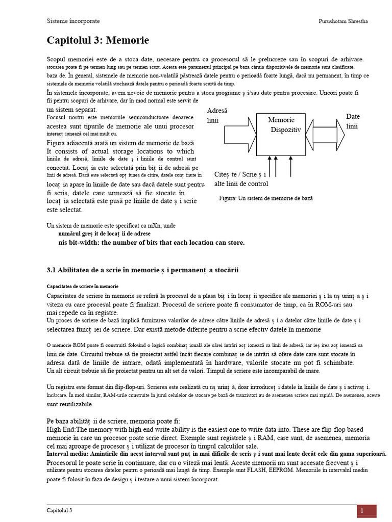 Capitolul 3 Memorie | PDF