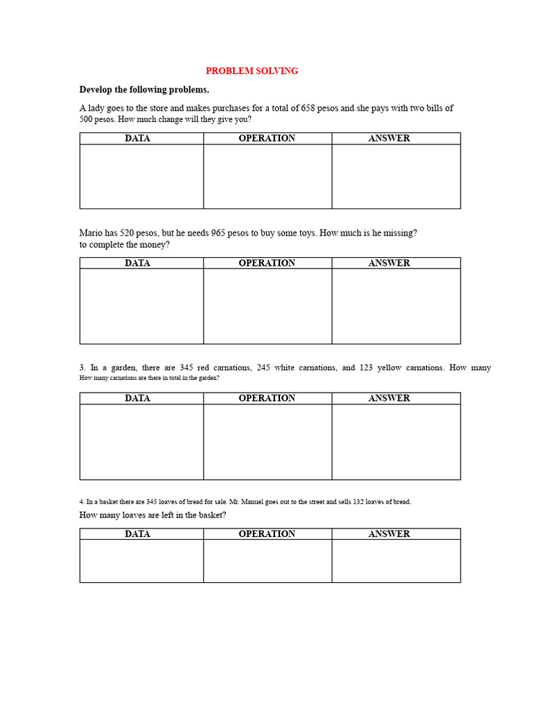 Task Problem Solving | PDF