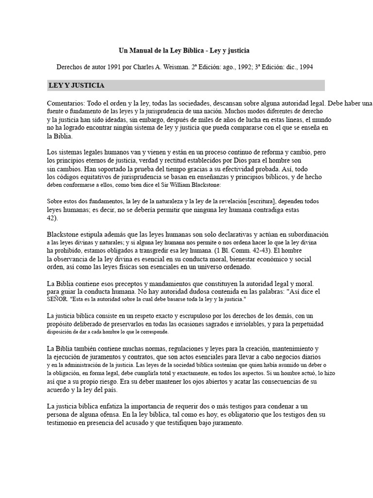 Ley y Justicia según la Biblia | PDF | Justicia | Crimen y violencia