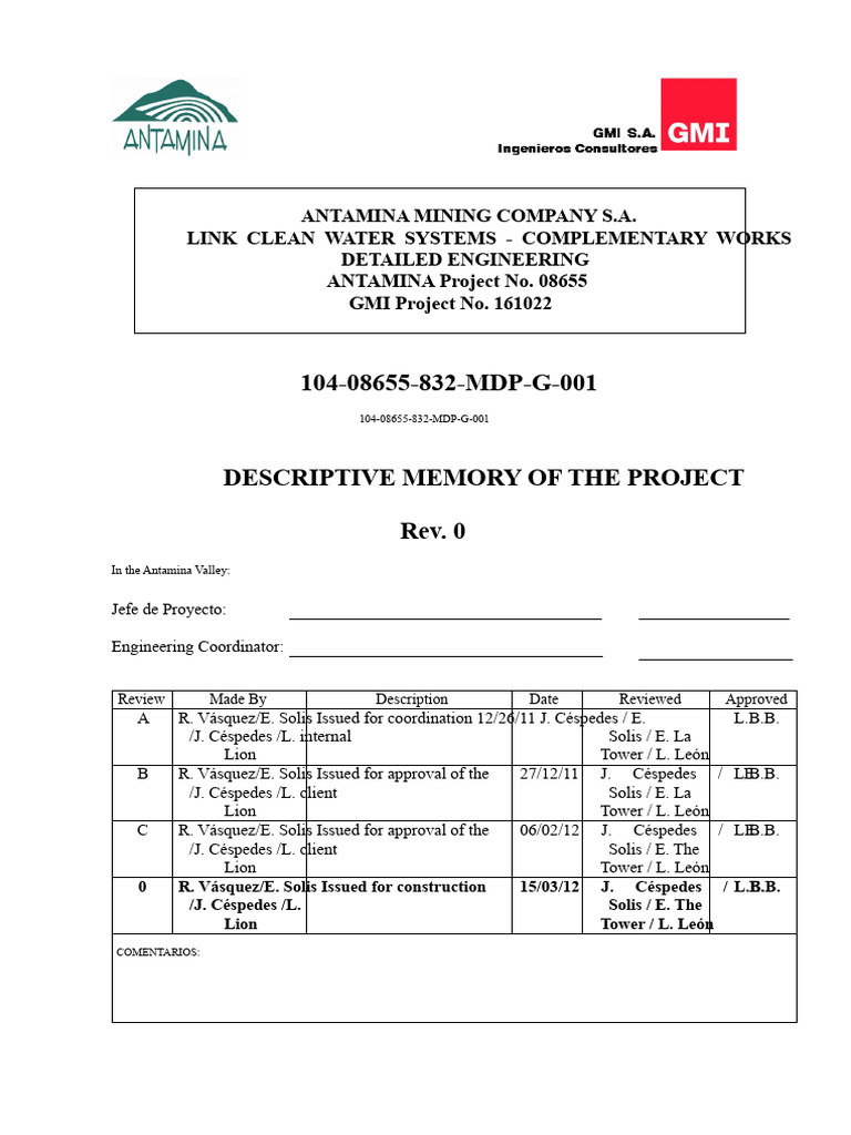 104 08655 832 MDP G 001 Rev0 | PDF | Pipe (Fluid Conveyance ...