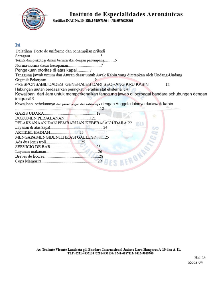 Pedoman Penampilan Awak Kabin | PDF