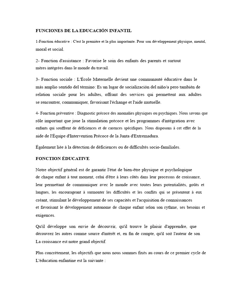 Fonctions clés de l'éducation infantile | PDF | Sécurité | Business