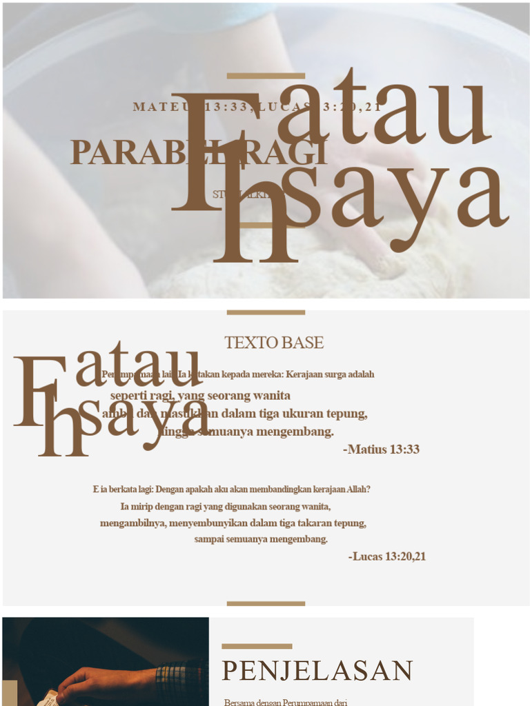 Pelajaran dari Perumpamaan Ragi | PDF