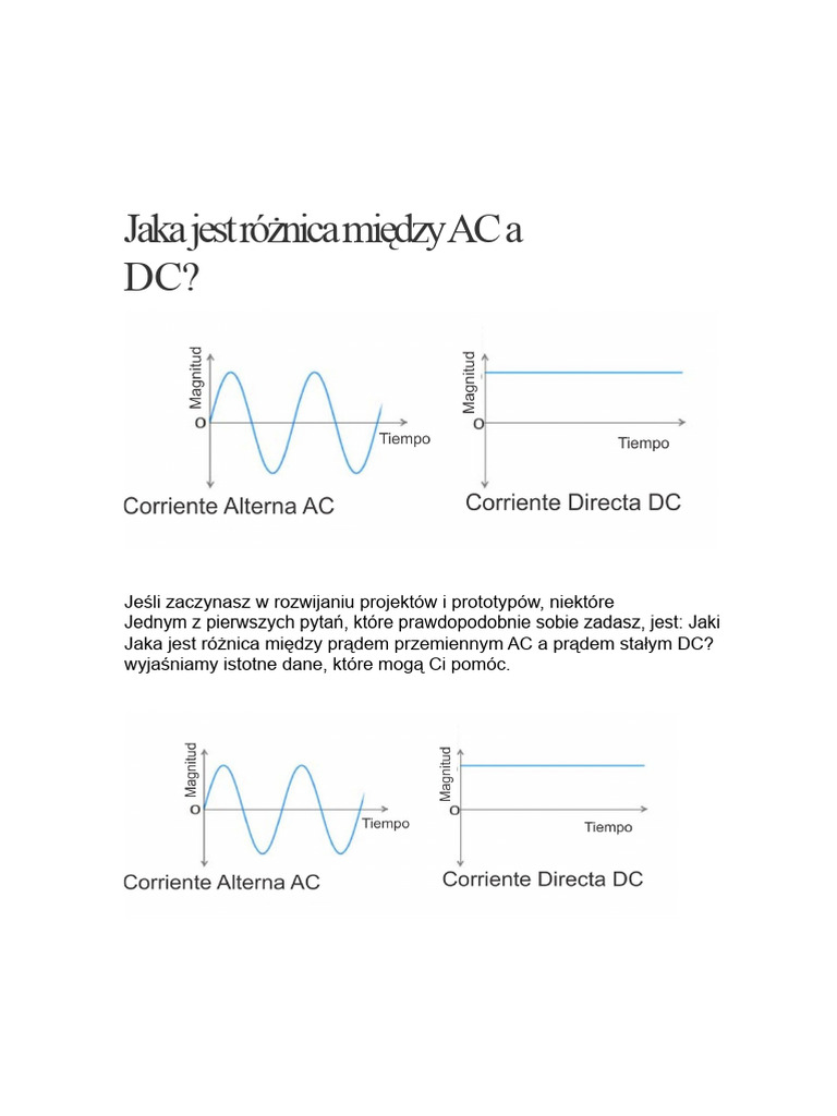 Jaka Jest Różnica Między AC A DC? | PDF