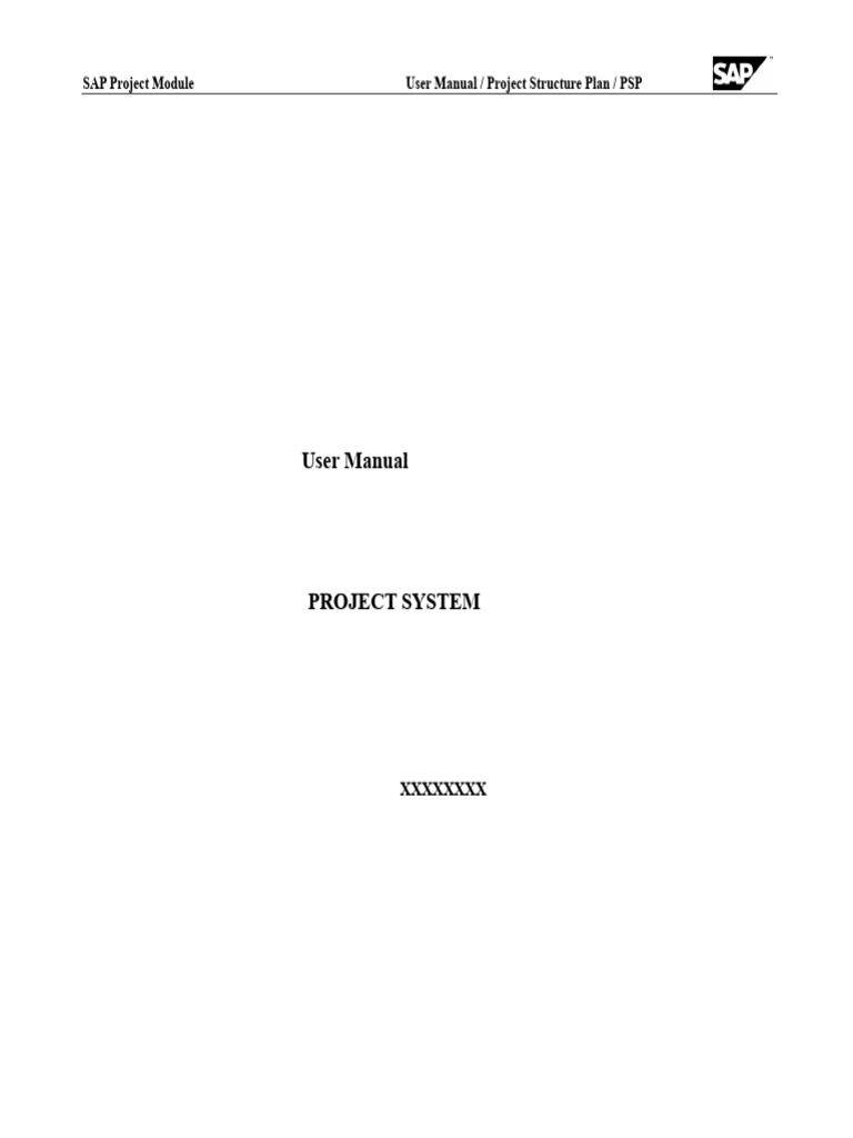 SAP PS Manual | PDF