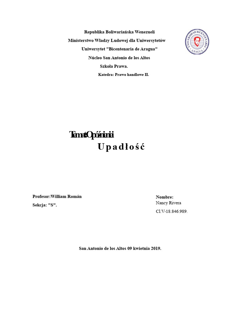 Essay On Delay and Bankruptcy | PDF