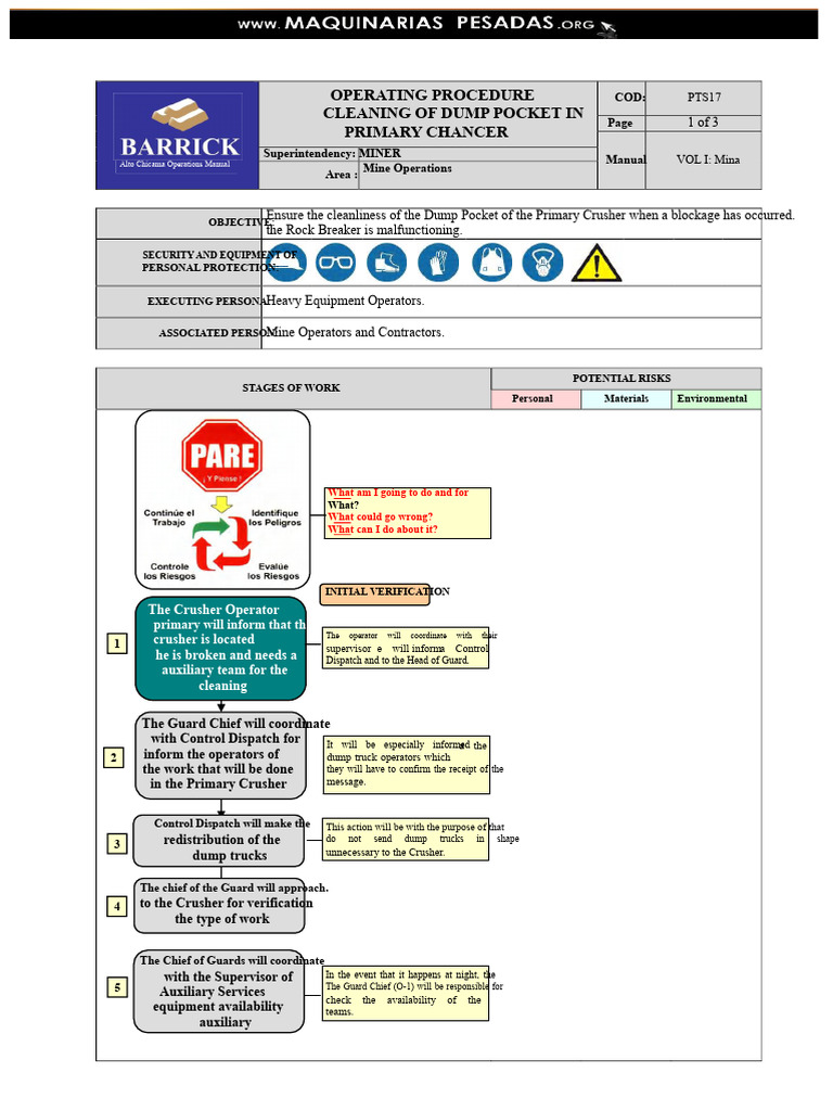 Dump Pocket Cleaning Procedure Guide | PDF | Safety