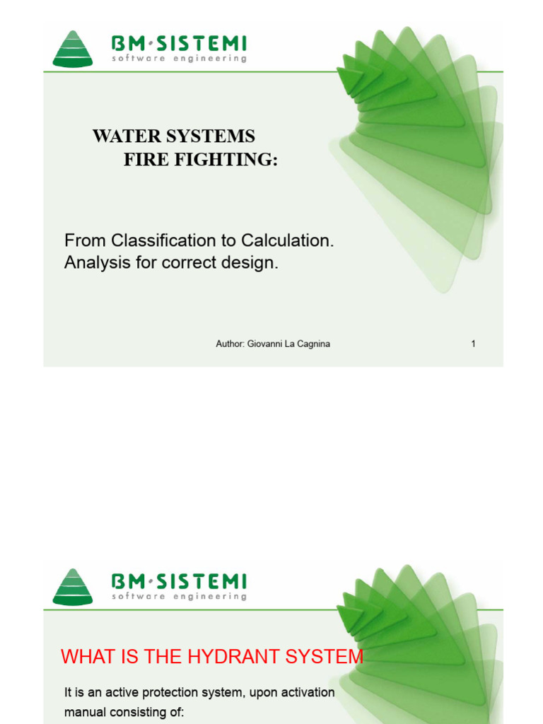 Fire Protection Water Systems Guide | PDF | Fire Sprinkler System | Plastic