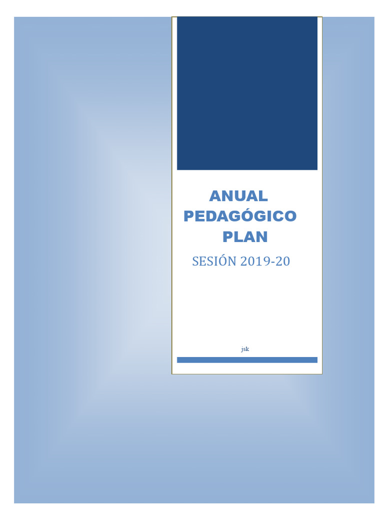 Plan Pedagógico Anual | PDF | Plan de estudios | Aprendizaje