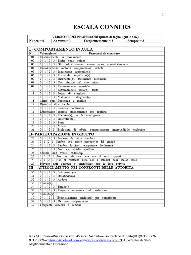 Scala Conners | PDF