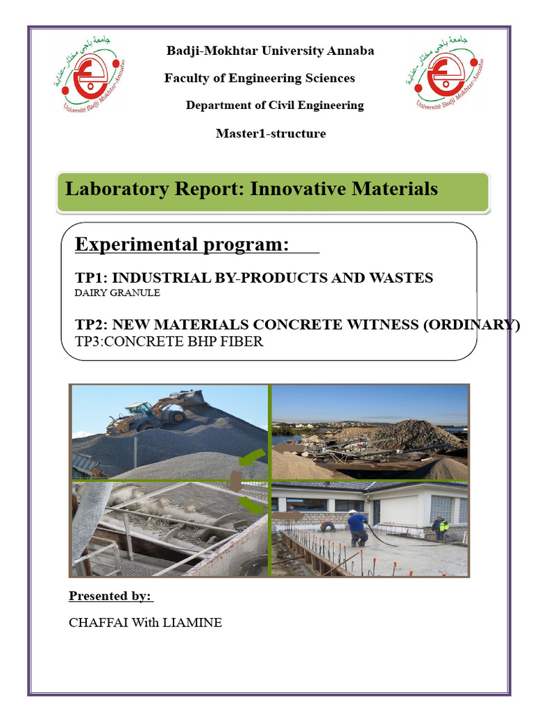 TP: Innovative Materials | PDF | Concrete | Cement