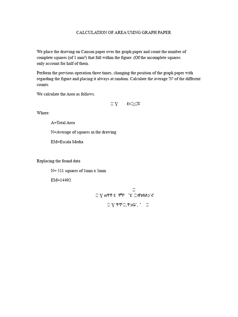 Area Calculation with Graph Paper Method | PDF