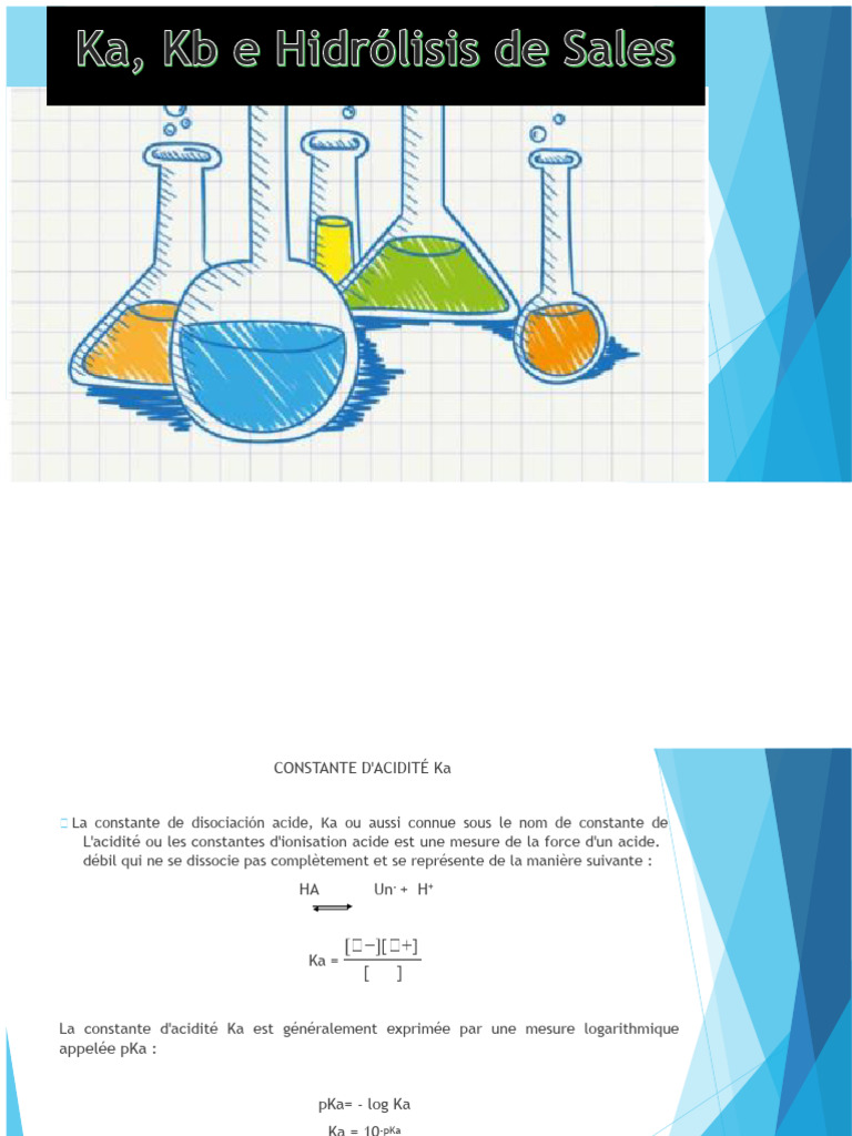 Constantes d'acidité et basicité Ka, Kb | PDF | Ph | Ammonium