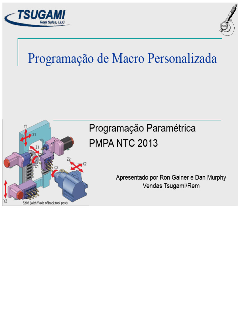 Programação de Macro Personalizada CNC | PDF | Macro (Ciência da ...