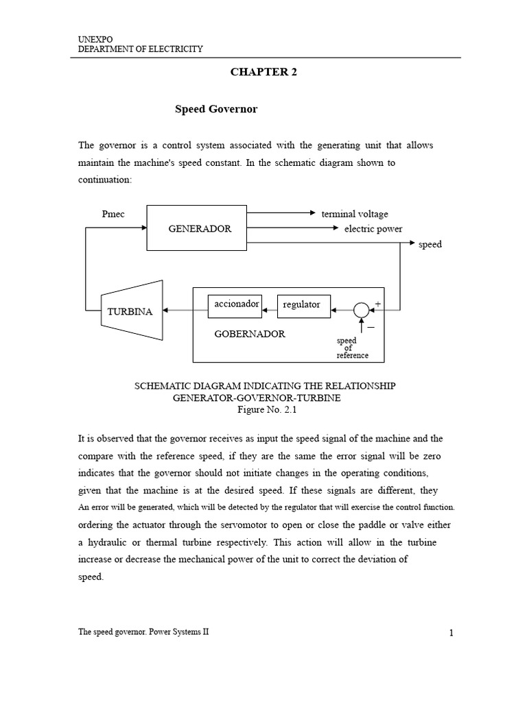 Speed Governor Control Systems Explained | PDF | Electric Generator ...