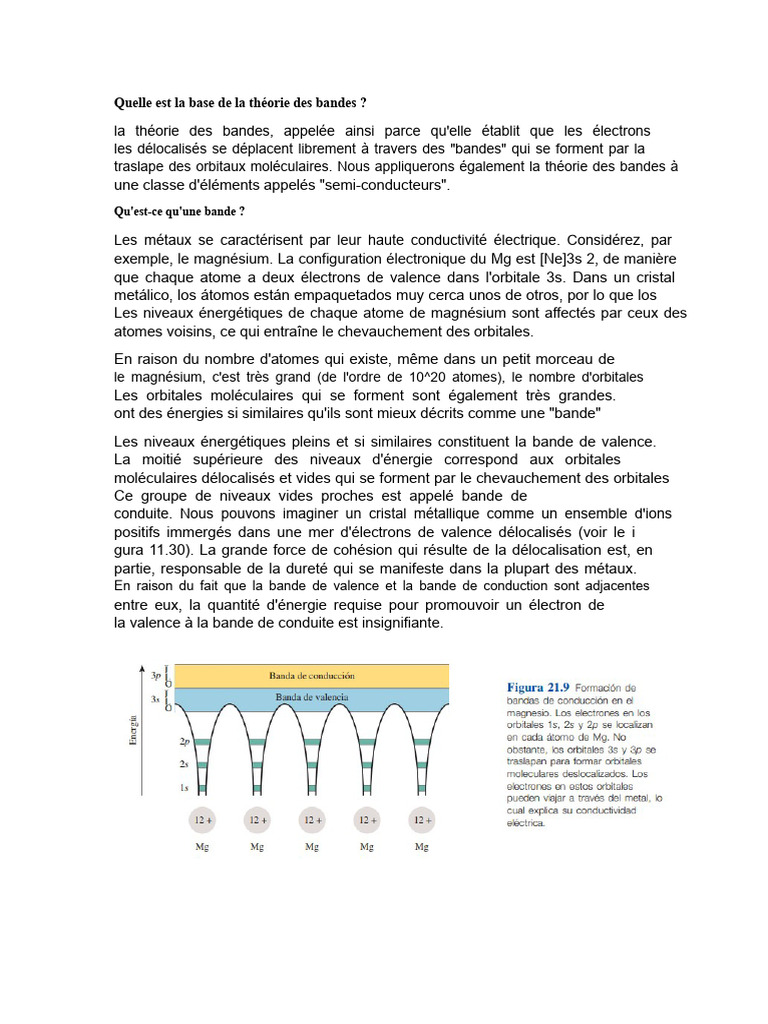 Introduction à la théorie des bandes PDF Théorie des bandes Semi — free download