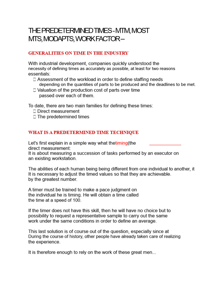 The Predetermined Times | PDF | Measurement