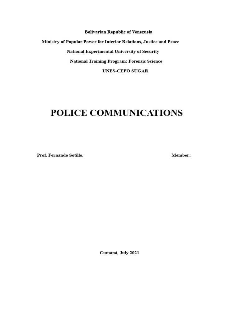 Police Communication | PDF | Duplex (Telecommunications) | Radio