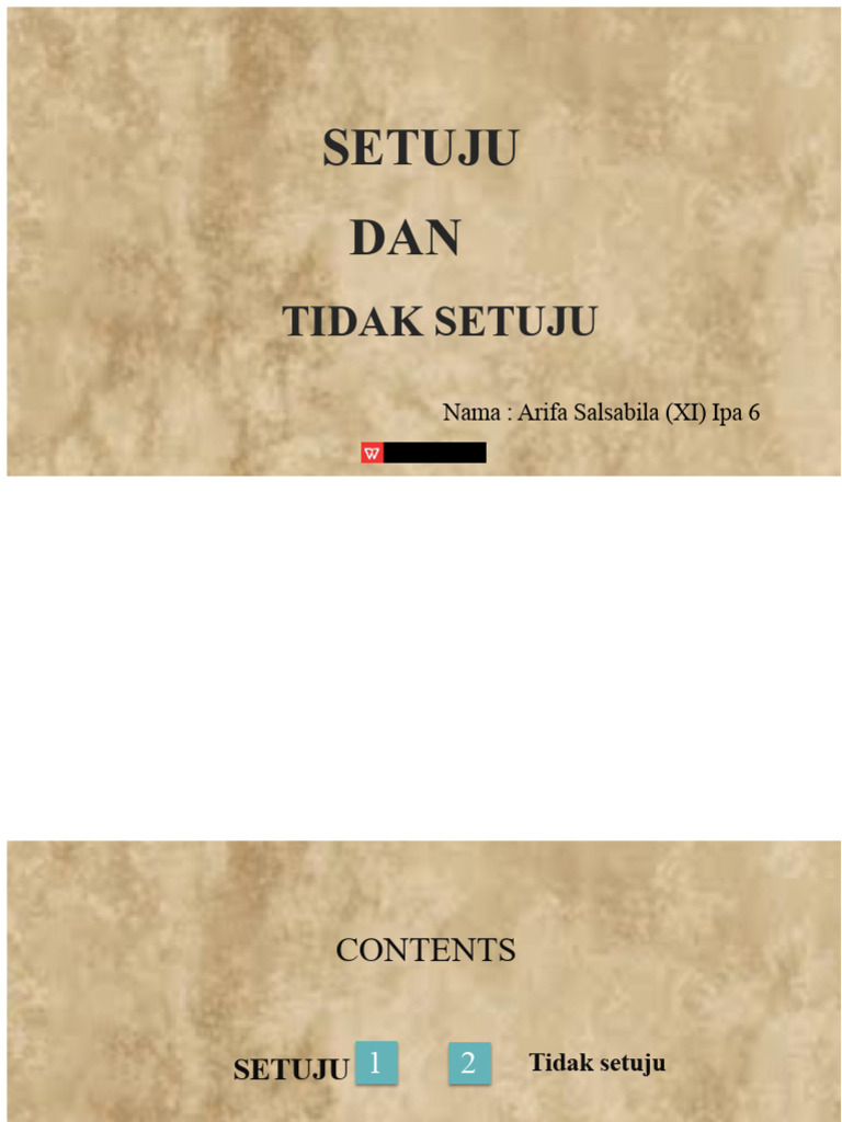 Setuju Dan Tidak Setuju | PDF