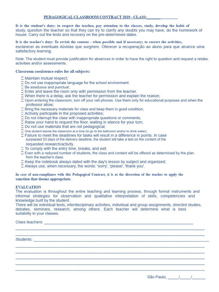 Classroom Conduct Rules 2019 2 | PDF | Teachers | Behavior Modification