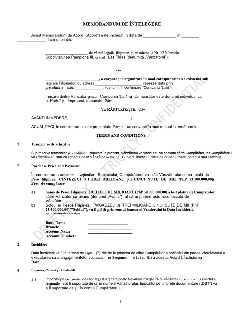 Sample MOA | PDF
