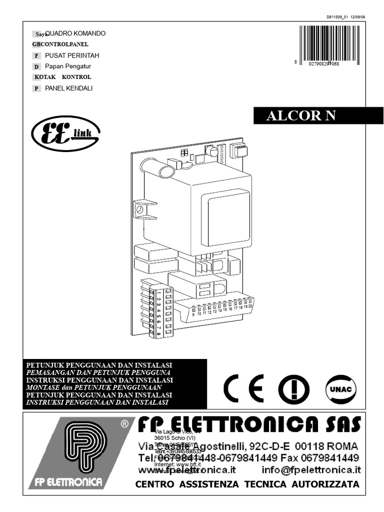Panduan Instalasi ALCOR N Kontrol Panel | PDF