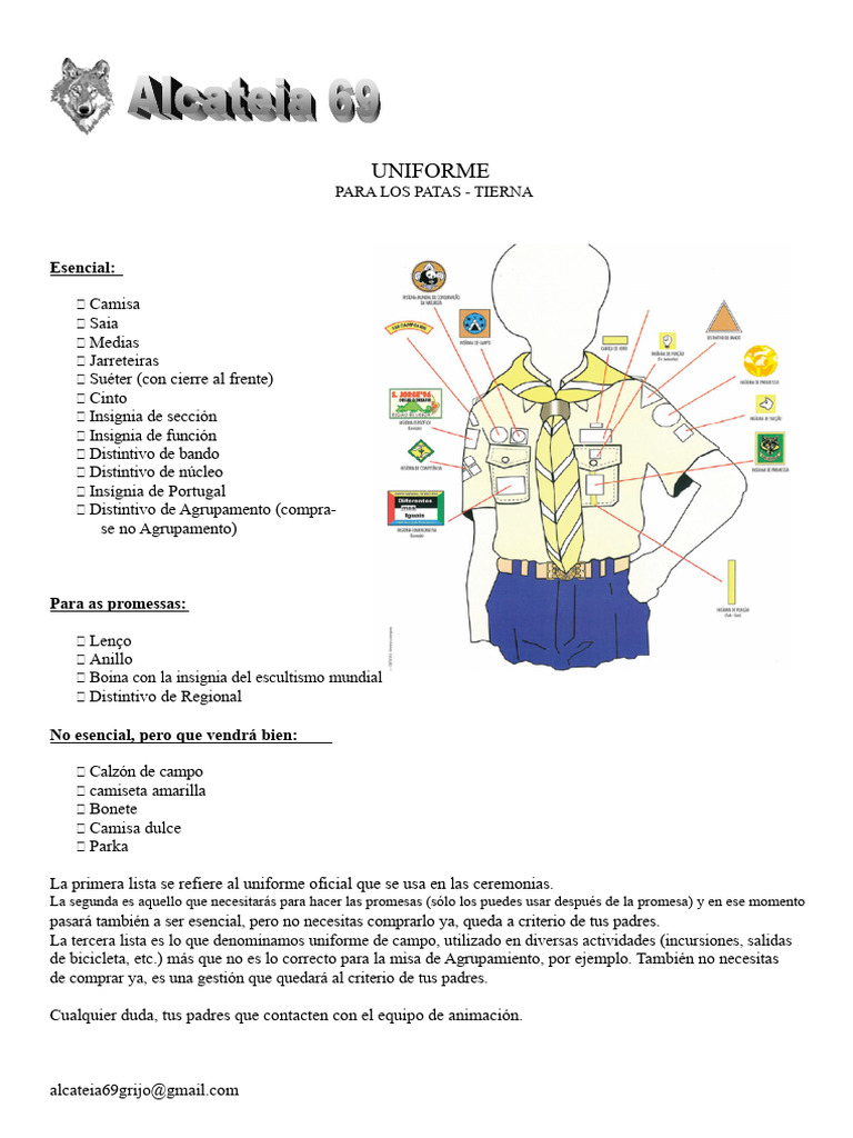 Uniforme Oficial y Accesorios para Scouts | PDF | Exploración | Ropa