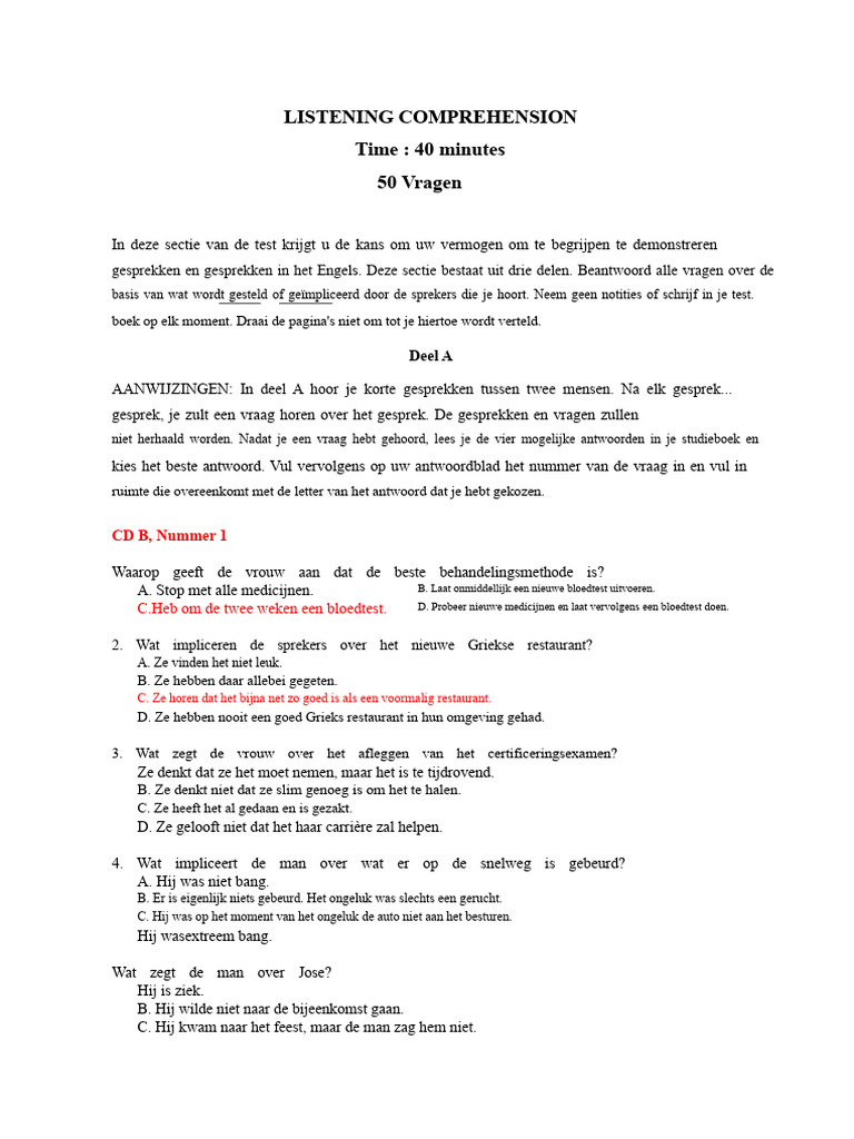 Luisteren TOEFL 3 | PDF