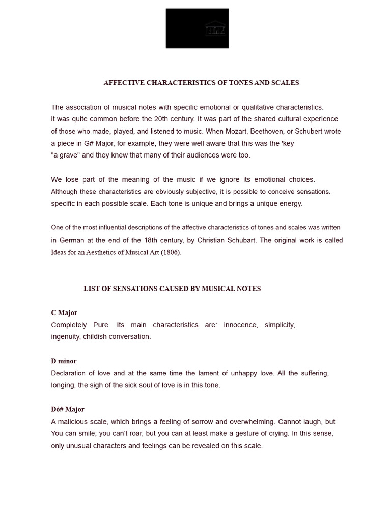 Subliminal Effects of Notes and Musical Scales PDF | PDF | Love | Feeling