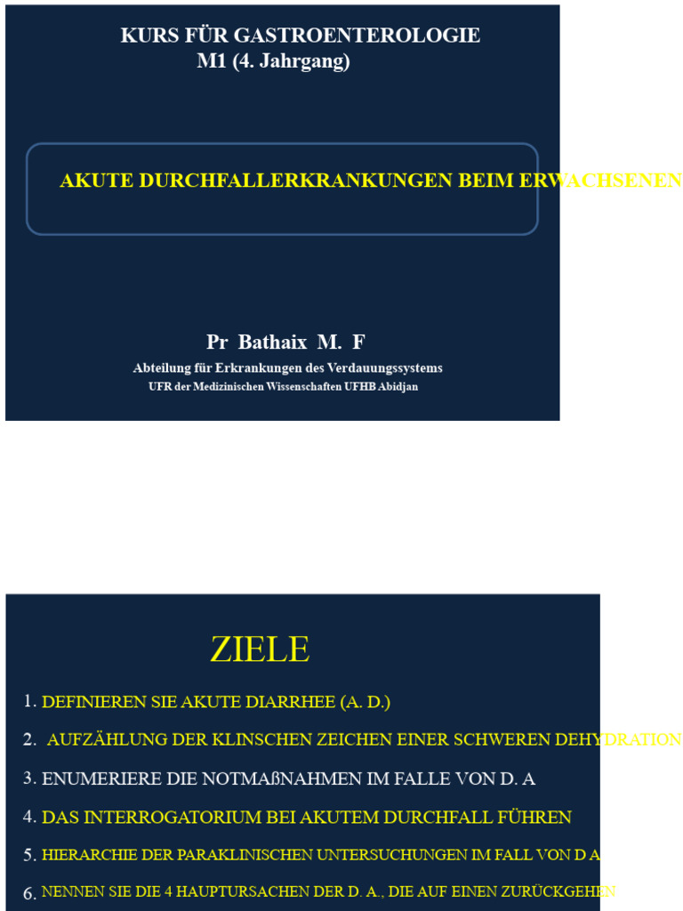 Akute Durchfälle Bei Erwachsenen++ | PDF
