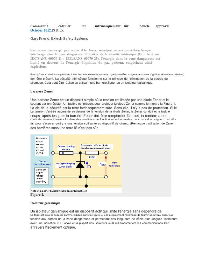 Calcul de boucles intrinsèquement sûres | PDF | Électricité ...