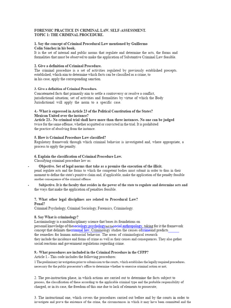 Criminal Procedure Law Overview | PDF | Criminal Procedure In South ...