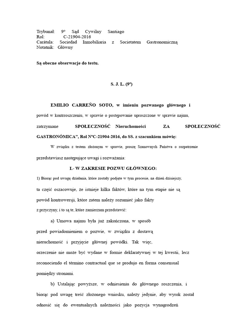 Uwag Na Temat Testu Wynajmu | PDF