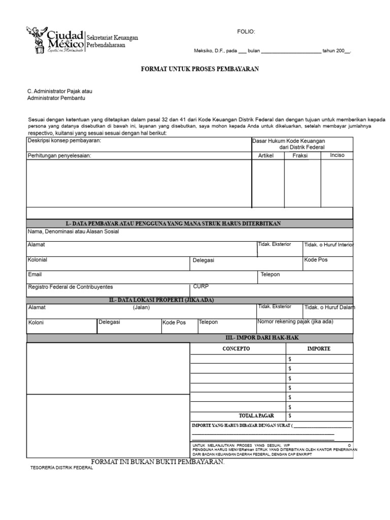 Format Pengajuan Pembayaran 09 | PDF