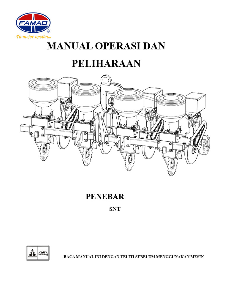 Manual Operasi dan Pemeliharaan Penebar SNT | PDF
