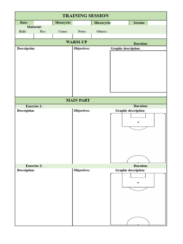 Session Template - TOP Coaches | PDF