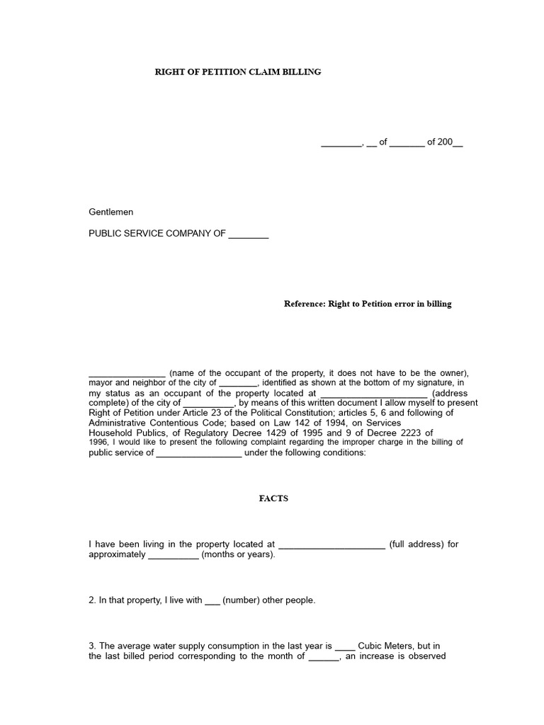 Right of Request Complaint Billing | PDF