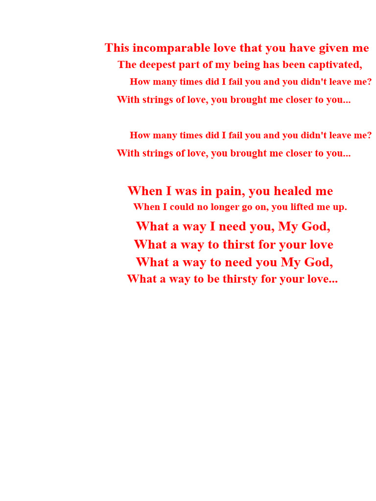 Embracing God's Incomparable Love | PDF | Love