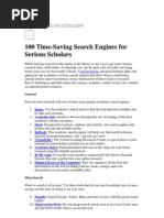 100 Time-Saving Search Engines For Serious Scholars