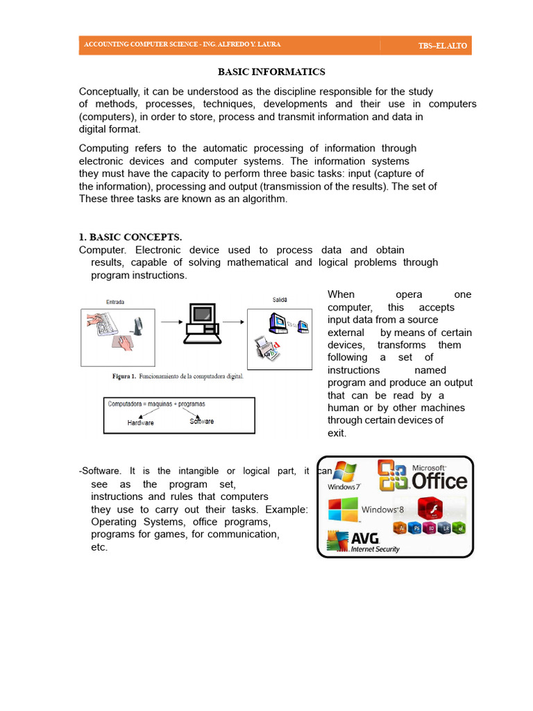 Basics of Computer Science and Informatics | PDF | Programming ...